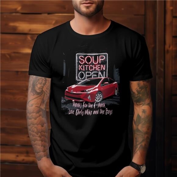 Other - The Other Guys Movie Soup Kitchen Dirty Mike and the Boys T-shirt Red Prius Fun